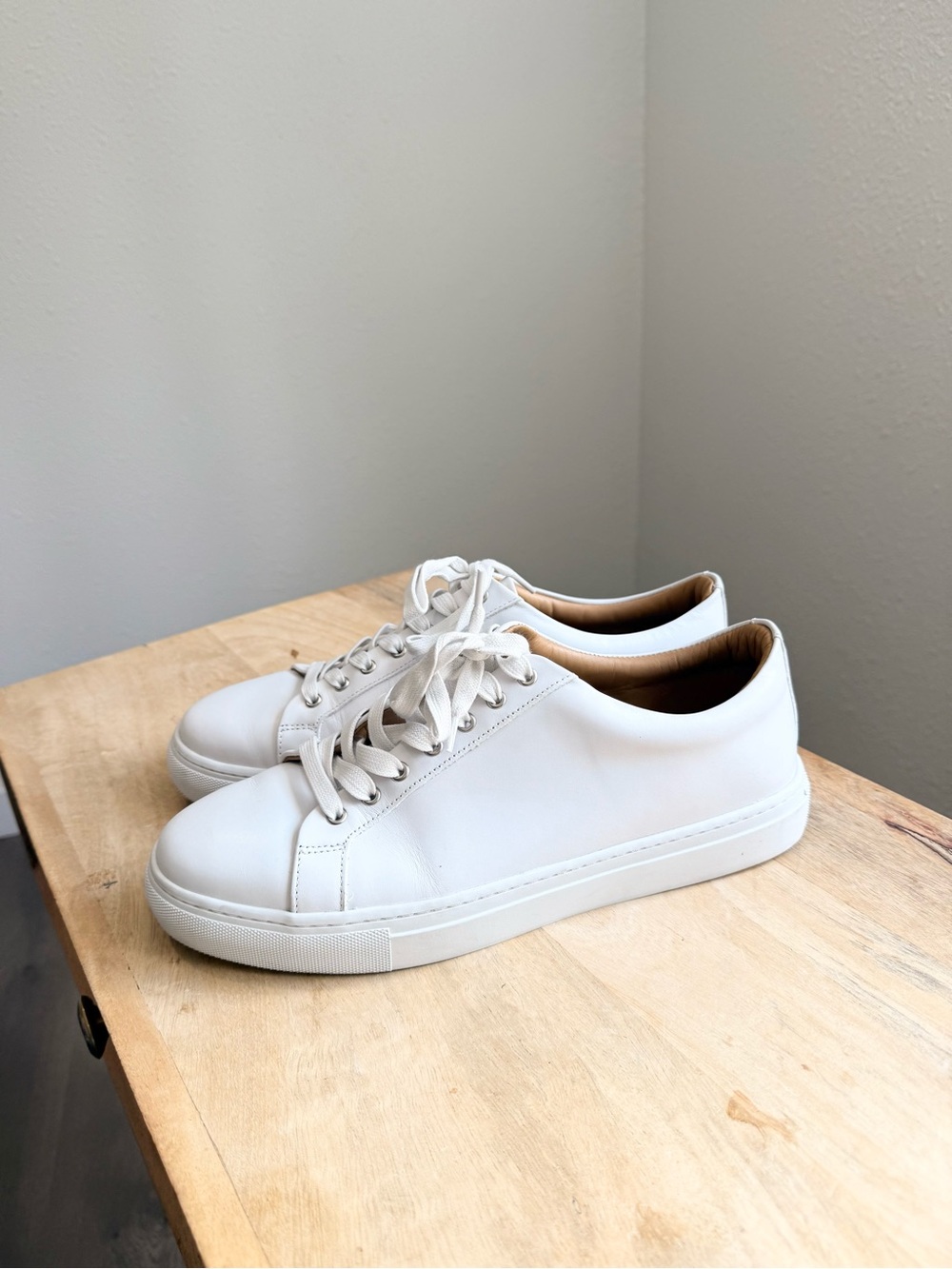 Thursday Premiere low top white leather lace up sneakers men’s shoes 10.5 - Picture 8 of 14